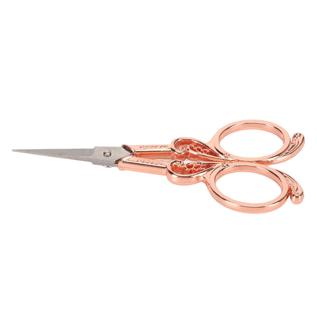 Vintage Scissors Stainless Steel Carved Handle Effort Saving Multifunction Craft Scissors for Embroidery Craft Art