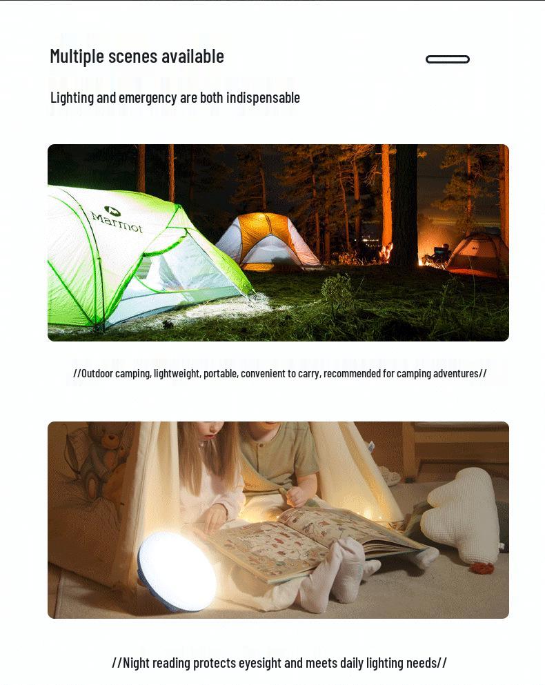 Rechargeable Super Bright LED Camping & Emergency Light for Outdoor & Night Market Use