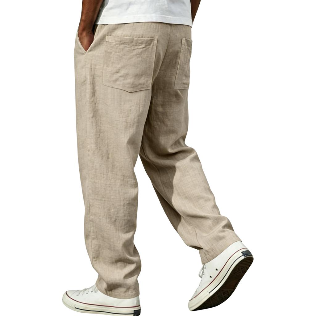 Herren Baumwolle Leinen Hose Herren Freizeit Modische Baumwolle Leinen Hose