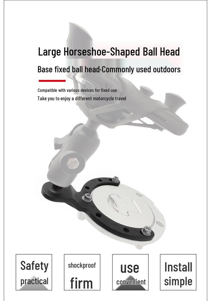 Large Fuel Tank Cap & Low-Profile Racing Car Mount for Motorcycle, Mobile Phone, GoPro, and Sports Camera