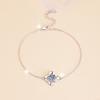 Niche Design Minimalist Lucky Bracelet for Women, PT950 Platinum with 1CT Moissanite, Daily Versatile