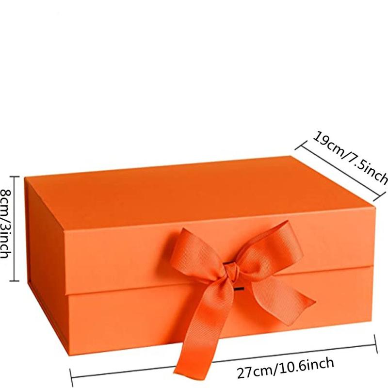 Stabile, faltbare Geschenkbox aus Pappe mit magnetischem Schnallenband, exquisite einfarbige Muschelschale