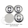 56mm Car Wheel Center Emblem Hub Caps Stickers for HRE Logo Styling