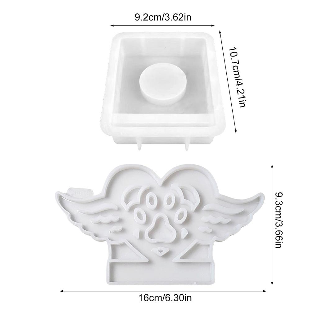 Gypsum Candlestick Silicone Mold Candle Base Mould Heart Angel Wing Candle Holder Mold Home Desktop Decorations Mould