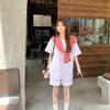 Red And White Striped Shawl Versatile High-End Women'S Outerwear Knitted Scarf