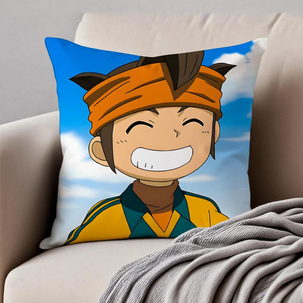 game energetic anime IInazuma EEleven Cushion Cover Pillowcase Antidustmite Invisible Zipper Short Plush Sofa Cushion
