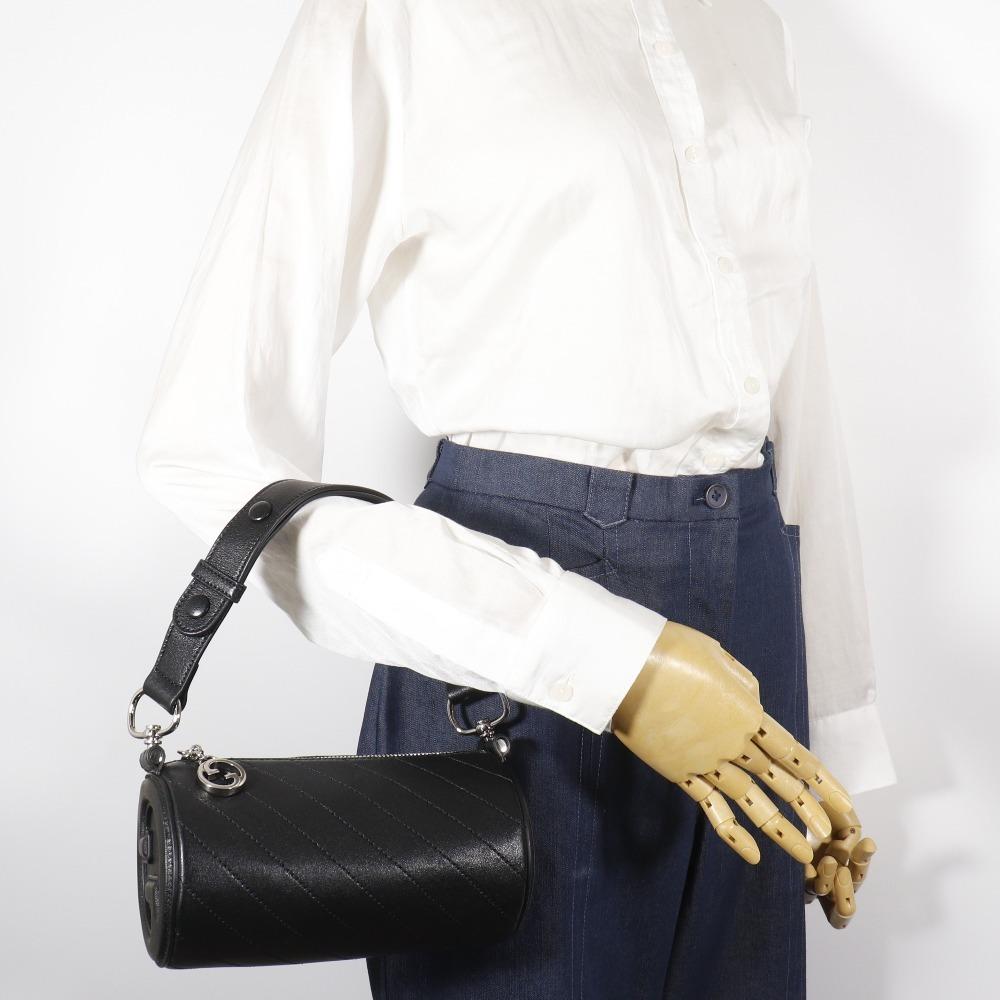 GUCCI Blondie Mini Shoulder Shoulder Bag 760170 black leather Women Used
