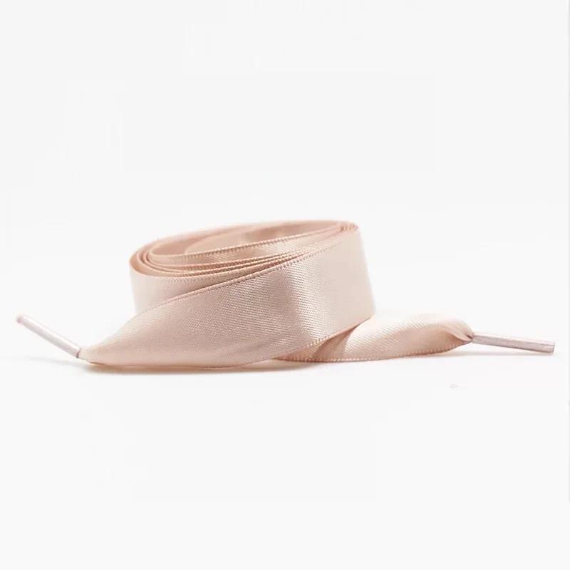 2CM Width Silk Satin Shoelaces Flat Ribbon Shoelace Women Sneakers Boots Shoe laces 22 Colors Length 80CM 100CM 120CM 1Pair