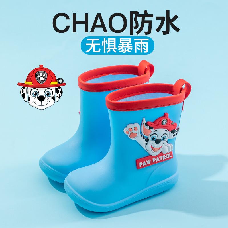 Paw Patrol Children's Rain Boots Boys Girls Cartoon Non-Slip Soft Sole Kids Waterproof Rain Boots Kindergarten Baby Water Shoes
