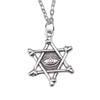 Collana Ciondolo Nodo Celtico Triquetra Stella di Davide Pendente Gioielli Vintage Boho Catena 43cm