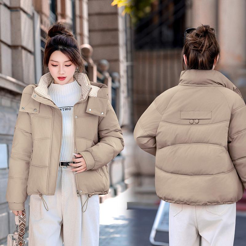 Removable hat cotton-padded clothes women's short winter new small cotton-padded clothes thickened warm fashion cotton-padded jackets