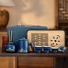 Light Luxury Retro Set Coarse Pottery Qingshan Flying Bird Office Kuaike Outdoor Travel Tea Set Portable Set Enterprise