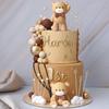 Beige Brown Bear Cake Decoration Beige Brown Balls Cake Topper Boho Bears Cake Cake Decoration Baby Shower Birthday Cake Decor