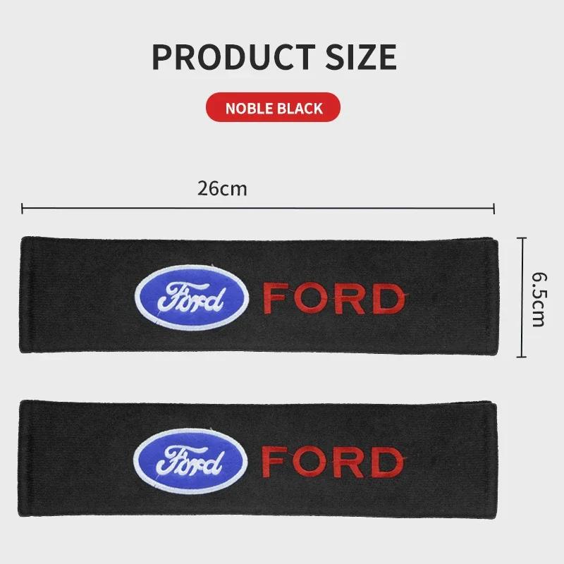 Car Sticker 2026 2pcs Car Seat Belt Covers Cotton Shoulder Pads For Ford Focus Fiesta Ranger Mondeo Escort Falcon Flex S-MAX Kug