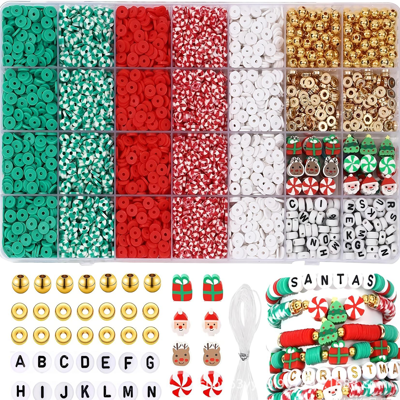 Cross-Border Christmas DIY Beaded Bracelet Kit: Stringing Beads & Jewelry Accessories