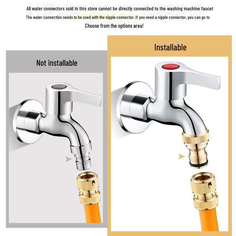 Kupfer 4-Punkt-Gewinde Standard-Wasserrohrgelenk für Waschmaschine und Autowaschpistole