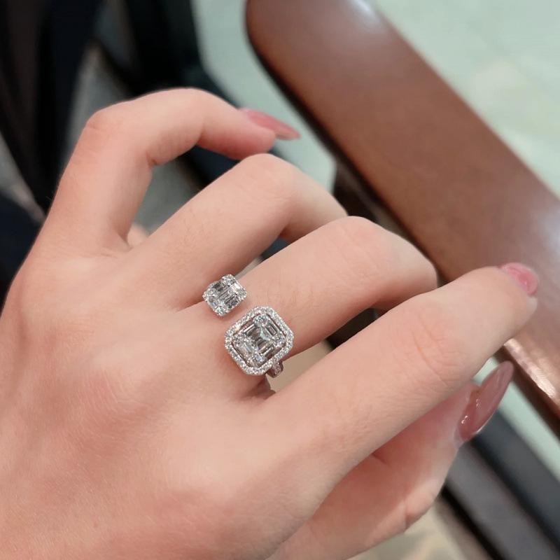 Elegant Diamond Rock Candy Ring: Women s Trendy Adjustable Index Finger Ring, Perfect for Any Occasion Adjustable