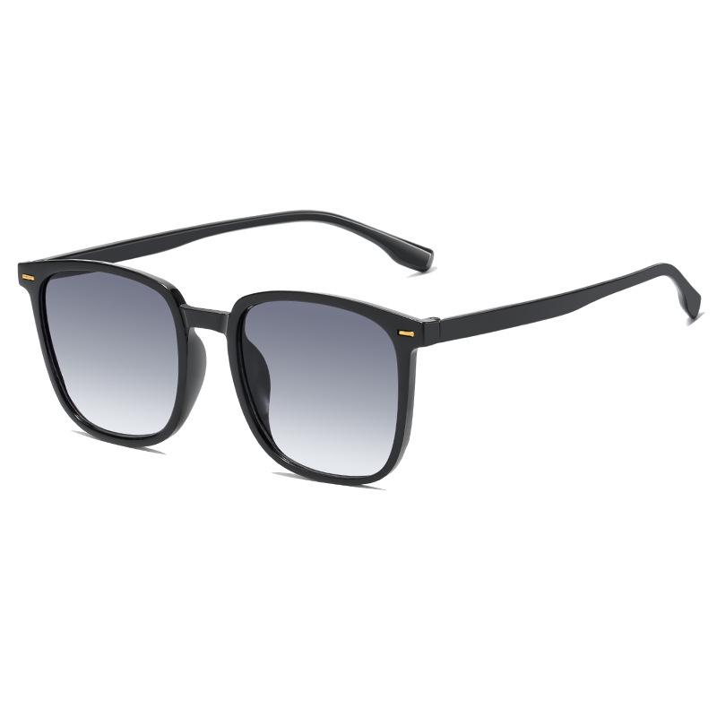 2024 Retro Tea-Colored Square Sunglasses: Unisex Trendy & Versatile Fashion Inspired by Xiaohongshu