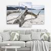 Three Piece Picture Canvas Print Tree Branch Sea Beach Mountains