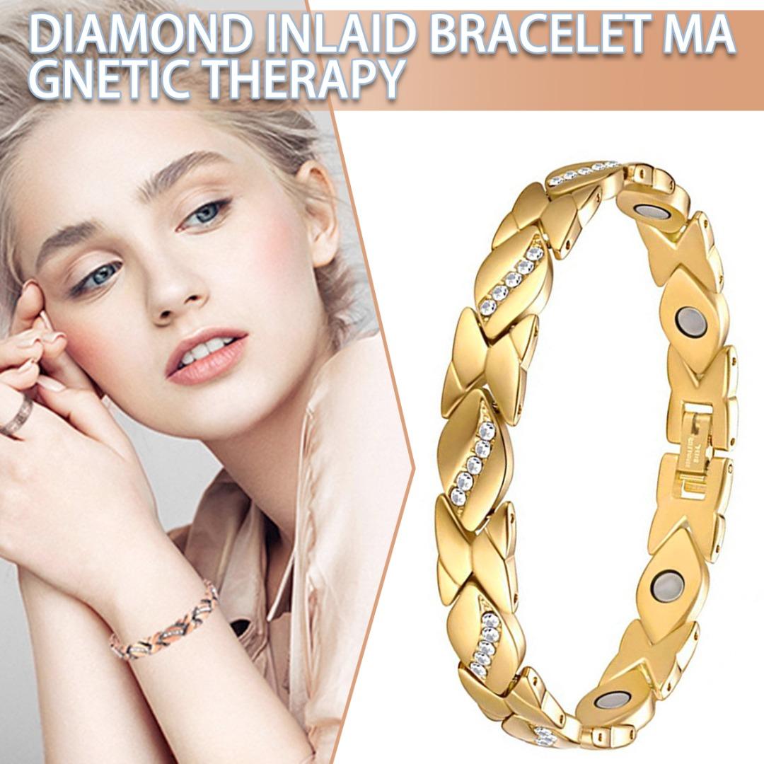 

PDTO лимфатический браслет магнитотерапия медный браслет со стразами для женщин