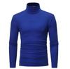 Hoge Nek Lange Mouwen T-shirt voor Mannen Slim Fit Basis Shirt Top