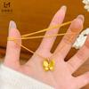 Real Gold Store Same Style Women's Gold Necklace Gourd Small Butterfly Pendant Beautiful Jewelry