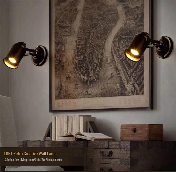 American Retro Industrial Cylinder Pendant Track Lamp