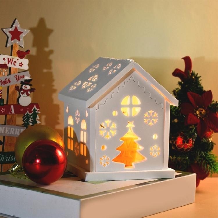 Sturdy Silicone House Shaped Mold For Easy DIY Christmas Tree Candle Holder House And Display Ornament Making