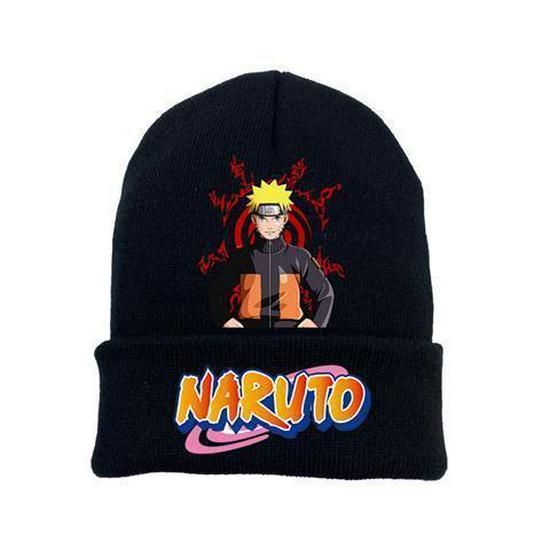 Pletená čepice Anime Naruto & Sasuke - Teplá zimní móda pro muže a studenty