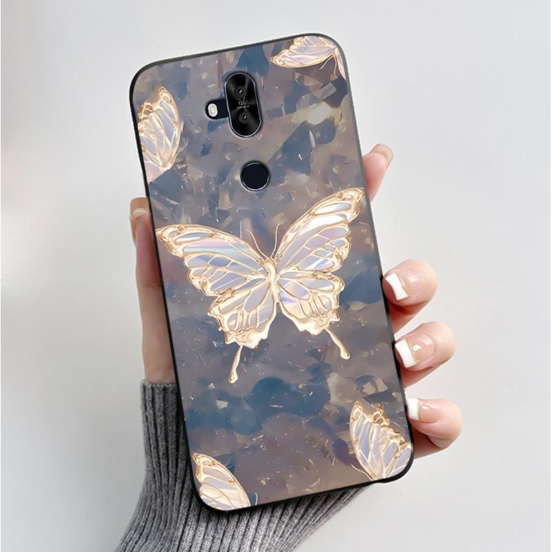 Luxury Fashion Flower For Asus Zenfone 5 Lite ZC600KL 5Q ZC600KL X017DA Silicone Phone Case Protective Back Shell Soft TPU Cover
