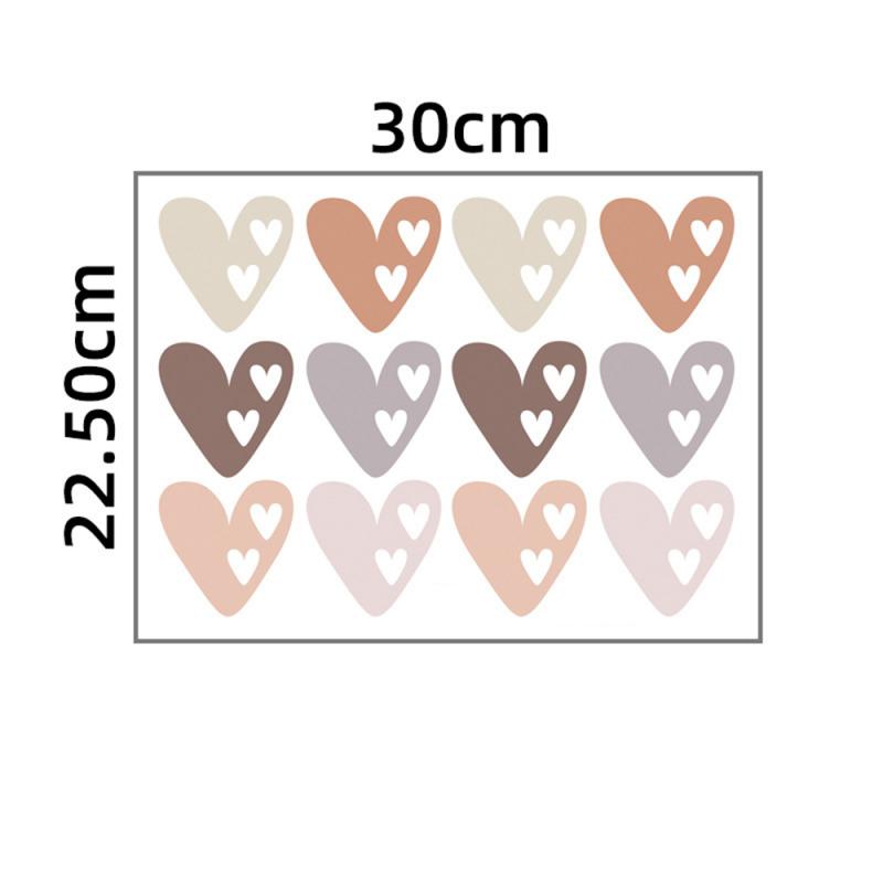 1~10PCS New Heart Bohemian Style Wall Stickers Self-adhesive Wall Stickers Decorative Stickers Kids Bedroom Home Decor Wall