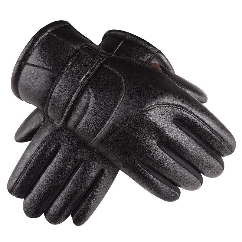 

Unisex Winter Touchscreen Leather Gloves One Size