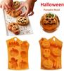 Silicone Halloween Ghost Pumpkin Baking Mold Set Non-Stick Chocolate Jelly Fondant Cake Baking mold for Party Gift Handmade