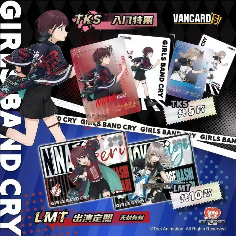 New Genuine Girls Band Cry TAIBANG!!!!! Vol.2 Trading Cards Anime Character Collection Cards Gift Toy for Girls