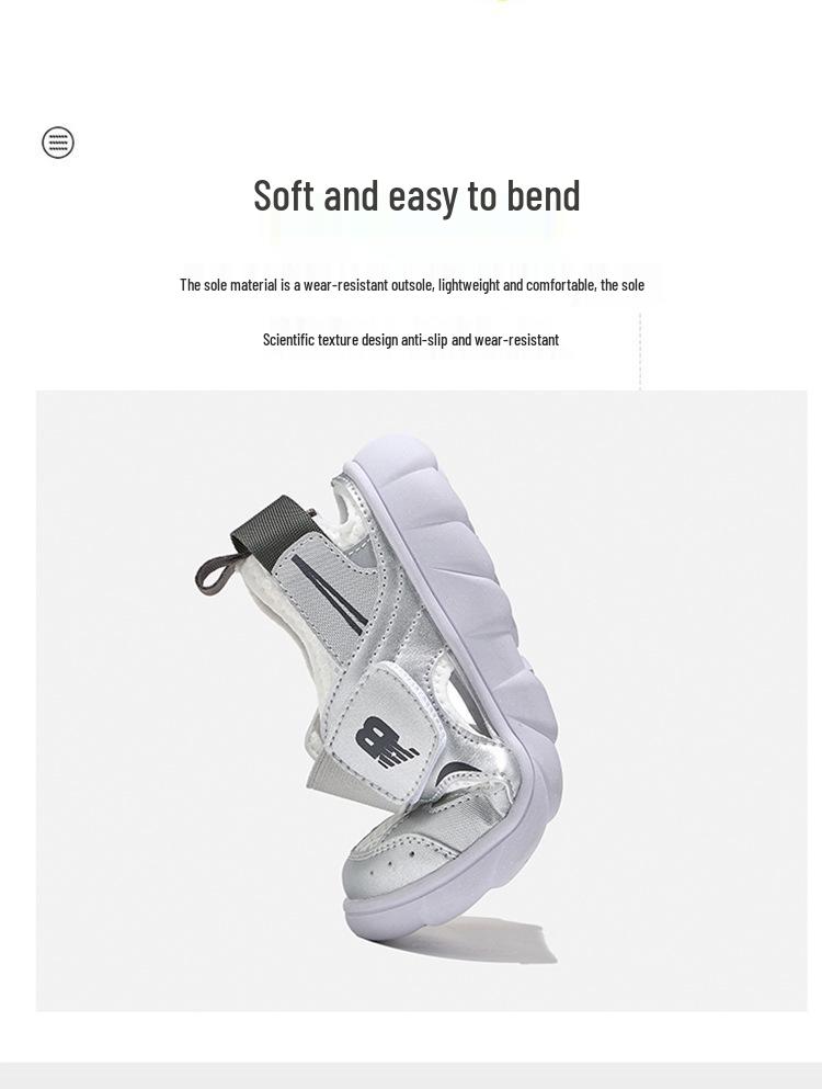 2025 Summer Children's Breathable Mesh Sandals - Soft Sole, Closed-Toe Sports Style for Boys & Girls
