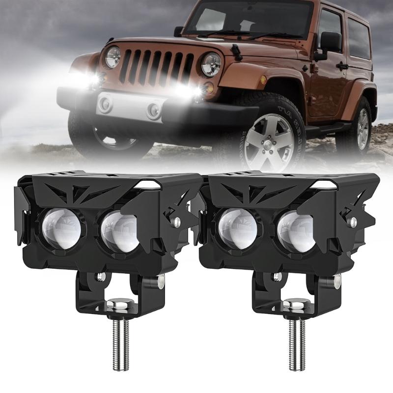LED Offroad Lights LED Driving Pod Lights Super Flood Beam 2Pcs Led Pods Light Bar Waterproof for Motorcycles Durable