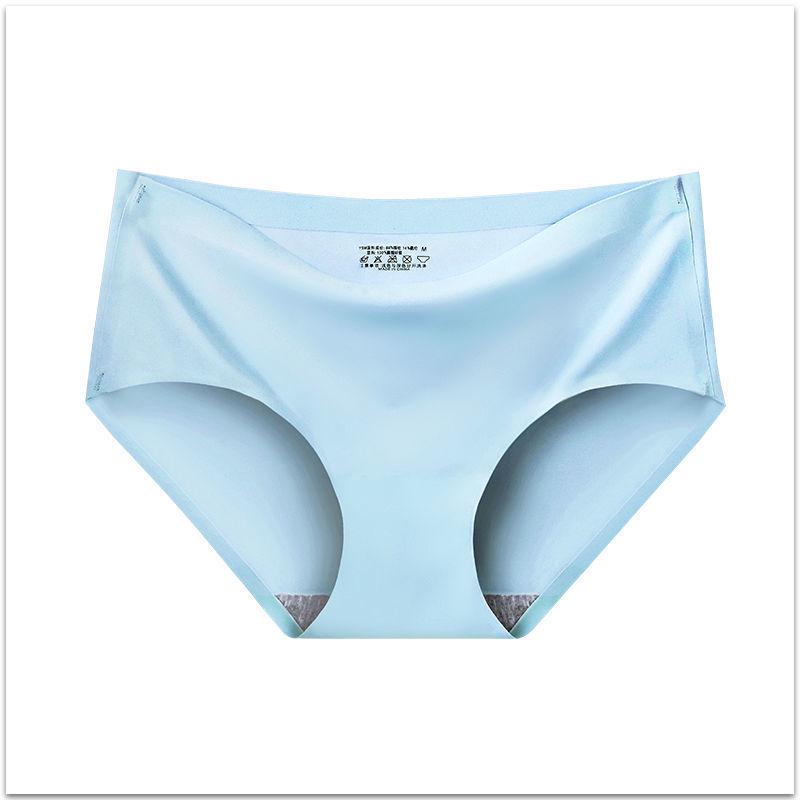810 Seamless Ice Silk Women's Mid-Waist Panties - Summer Thin, Breathable, Sexy Girlish Style with Pure Cotton Crotch