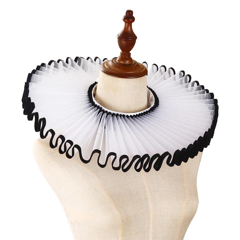 Colorful Exaggerated Ralph Collar Clown Costume Cosplay Collar Detachable Neck Ruffle Fake Collar Performance Props