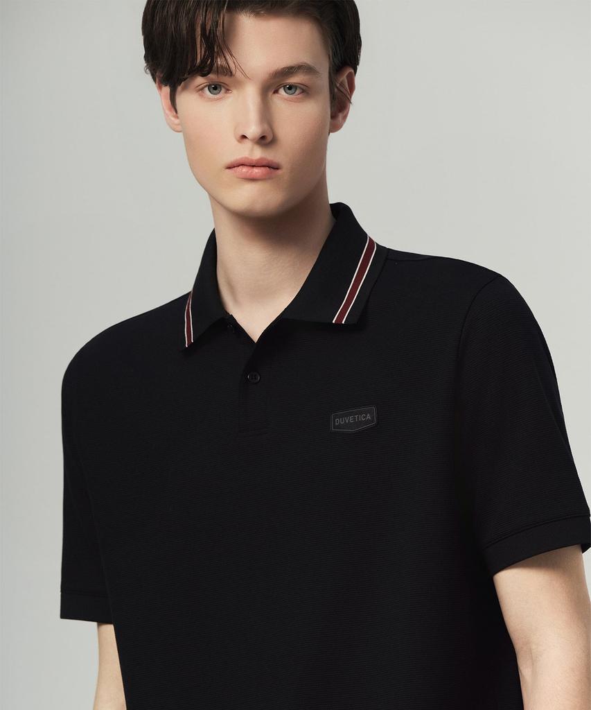 DUVETICA Norcha (Black) (Men'S Short-Sleeve Polo Shirt)