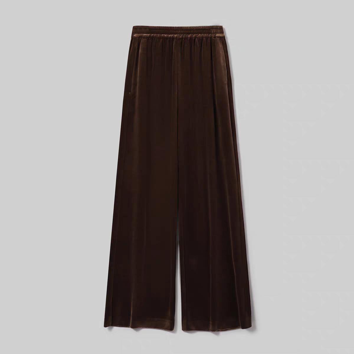 

2025 Autumn/Winter High Stretch Velvet Wide-Leg Slimming Pants M