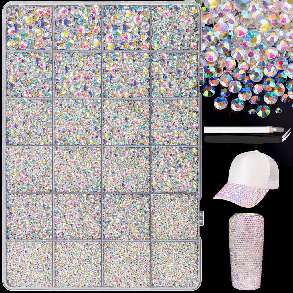 Hot Sale AB Color Flat-Bottom Jelly Rhinestones for DIY Clothing, Mugs, Nail Art, and Phones - 3/4/5mm