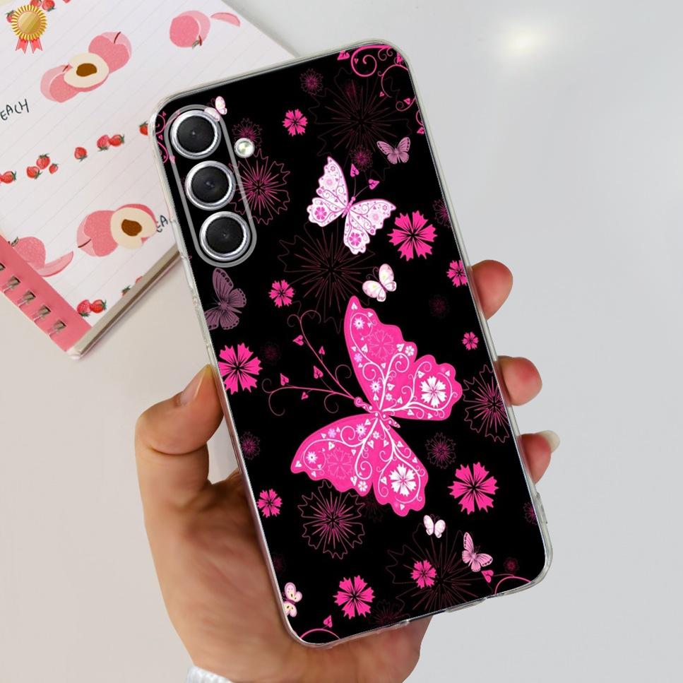 

Case For Samsung F54 5G Back Cover Glitters Fashion Cat Wolf Soft Silicon Bumper For Samsung Galaxy F54 5G F546B Phone Case Capa Samsung F54