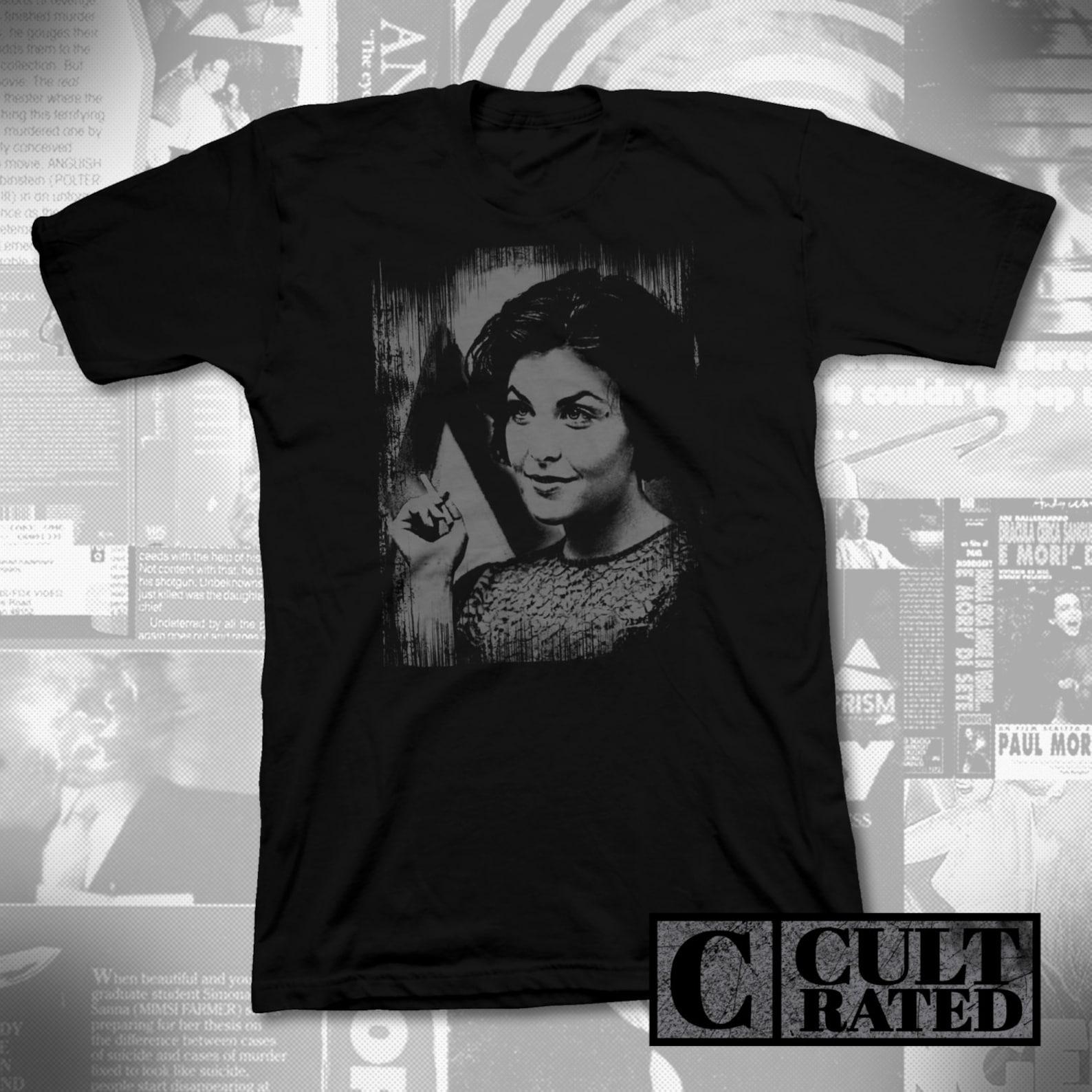twin peaks - audrey horne - black t-shirt - grey print M