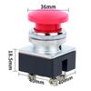 Momentary Control LA2 Push Button Switch 30mm Mounting Hole Self-Resetting Opening Mushroom Head Push Button 5A 250VAC Red Green