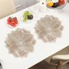 Lotus Flower Shape Reusable Placemats Heat-Insulating Mats Wear-Resistant Stain-Proof Table Protectors for Home Kitchen Dining Room Outdoor Use