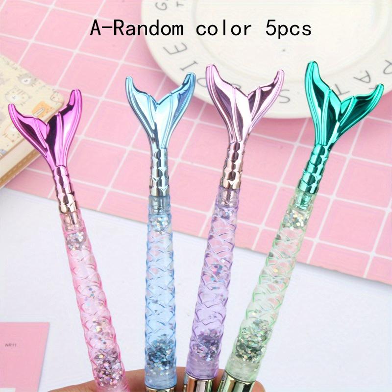 

Возвращение в учебный сезон 5 шт. 0,5 мм креативный новый стиль свежий студент пишущая ручка вода креативный градиент рыба нейтральная ручка блестки розовый нежный Random color 5pcs
