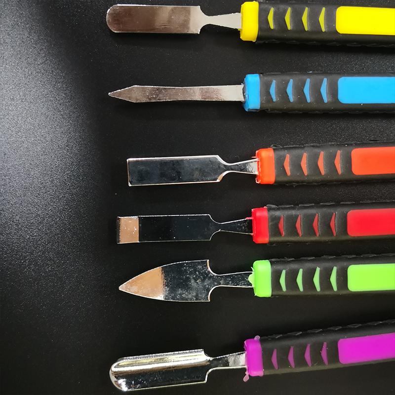 Rozsdamentes acél Feszítő Nyitó Javító Eszközkészlet Mobiltelefonhoz Notebookhoz Kettős Fejű Fém Feszítővas Kézi Szerszám Készletek 6db/készlet