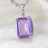 2026 Amethyst S925 Silber Anhänger Damen Mode Halskette