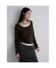 8seconds Color Block Layered Long Sleeve T-Shirt Brown