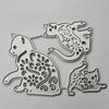 Metal Cutting Die 3D Playing Cats Cutting Dies for DIY Scrapbooking Photo Decor